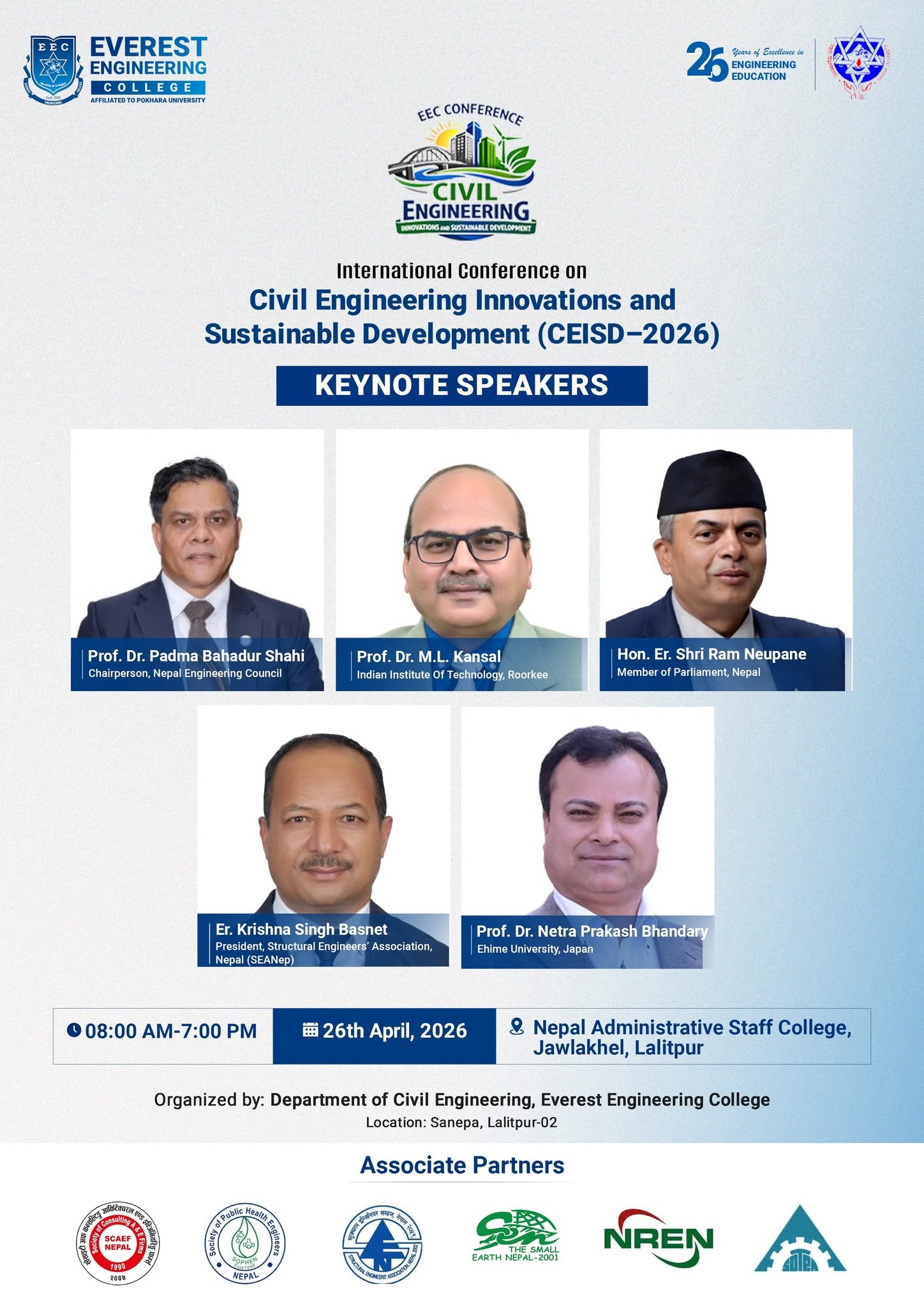 CEISD-2026 Brings Together Global Experts to Advance Sustainable Civil Engineering in Nepal